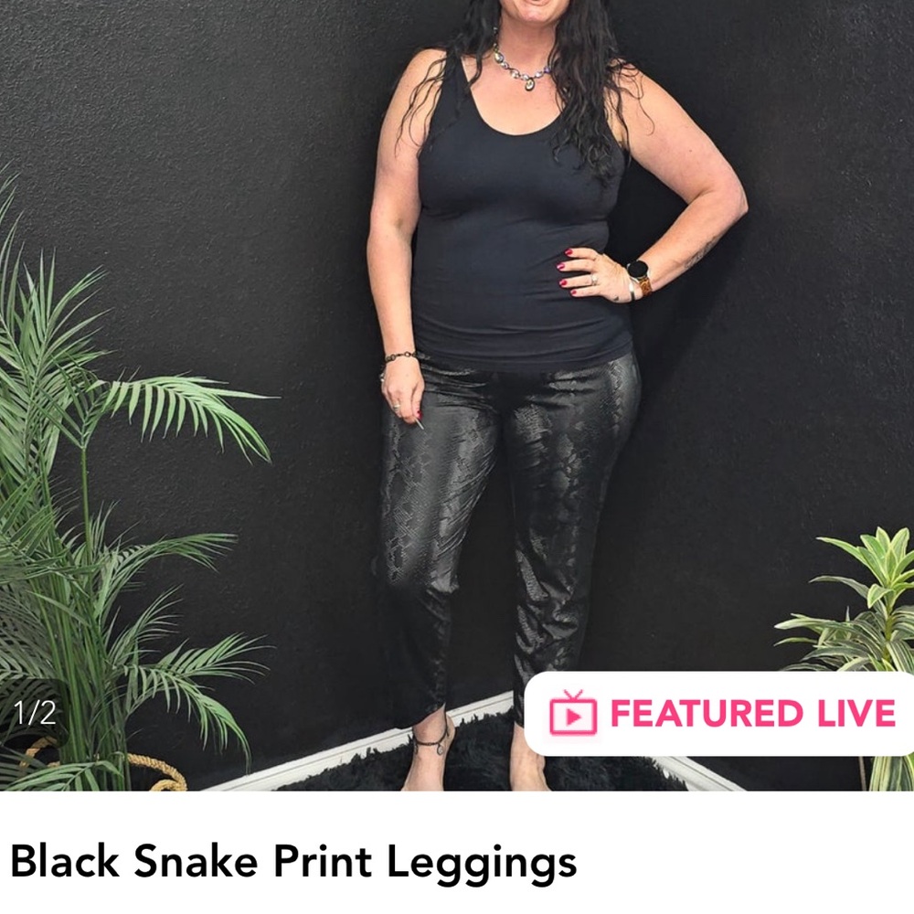 Snakeskin leggings